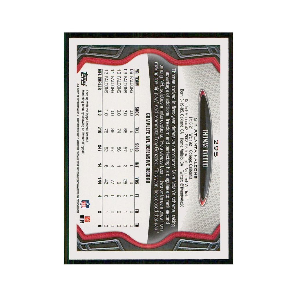 2013 Topps Thomas DeCoud Falcons #295