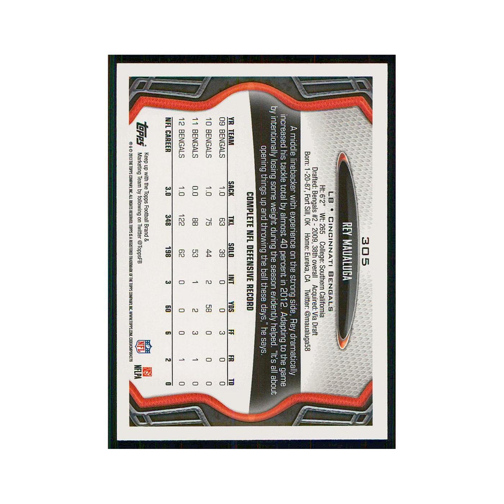 2013 Topps Rey Maualuga Bengals #305