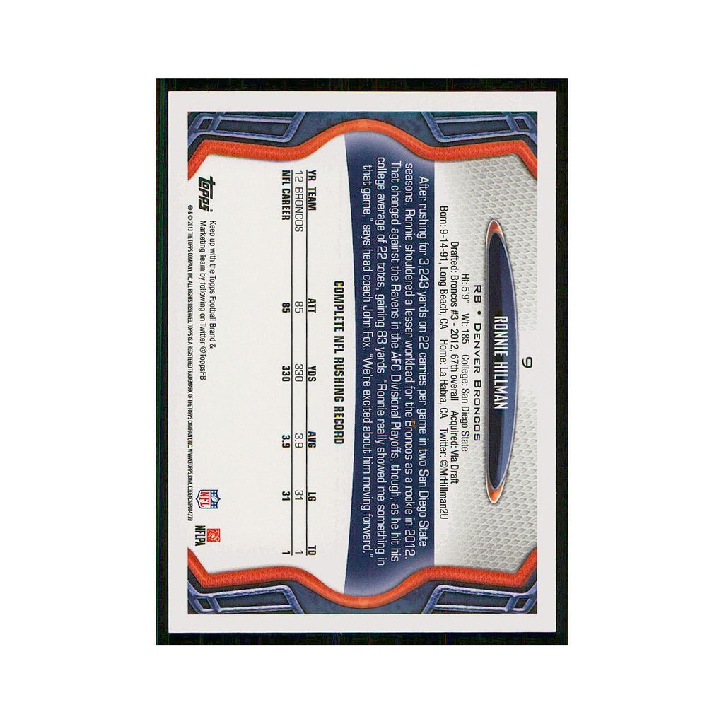 2013 Topps Ronnie Hillman Broncos #9