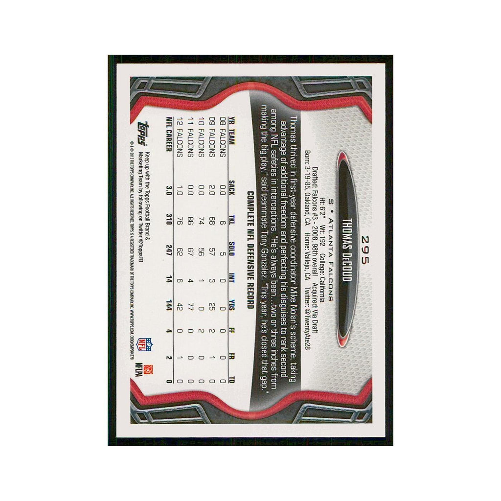 2013 Topps Thomas DeCoud Falcons #295