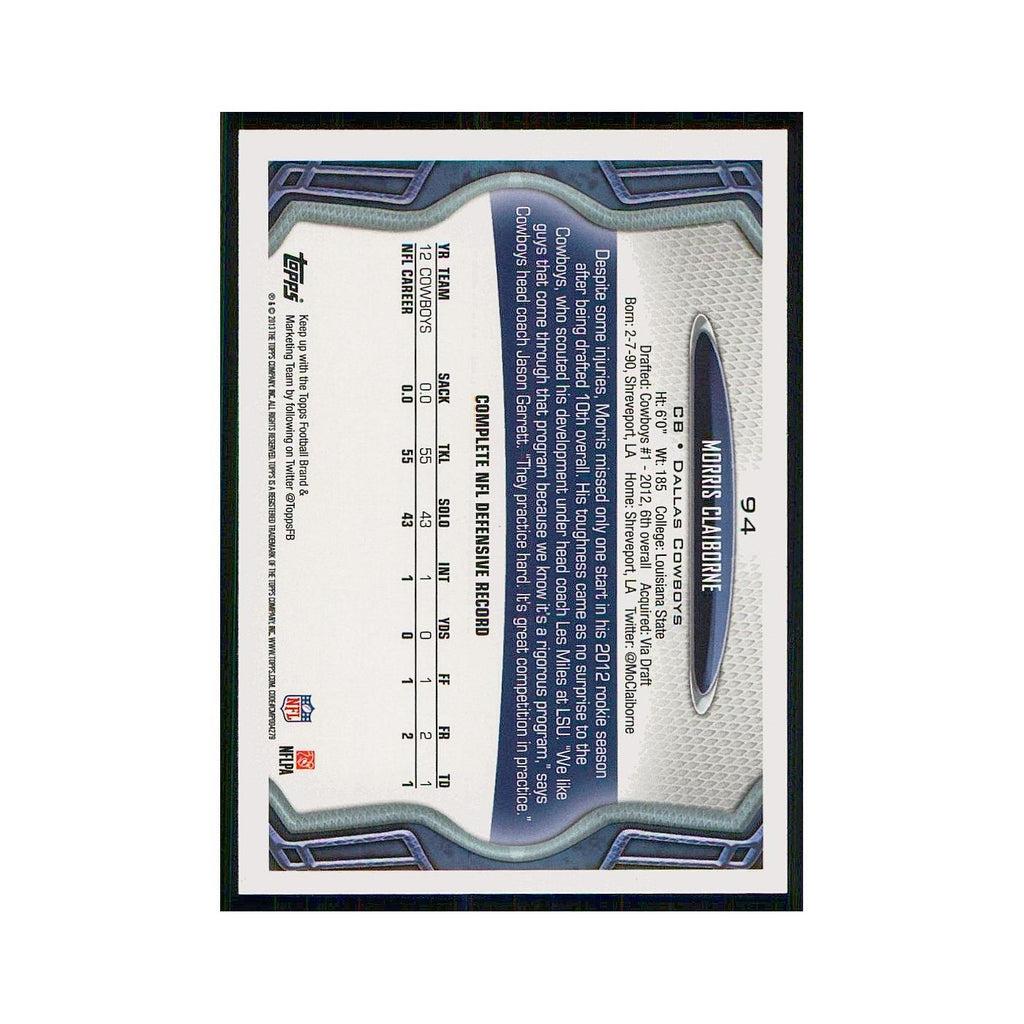 2013 Topps Morris Claiborne Cowboys #94