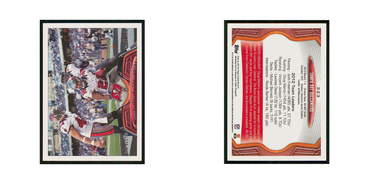 2013 Topps Tampa Bay Buccaneers Buccaneers #323