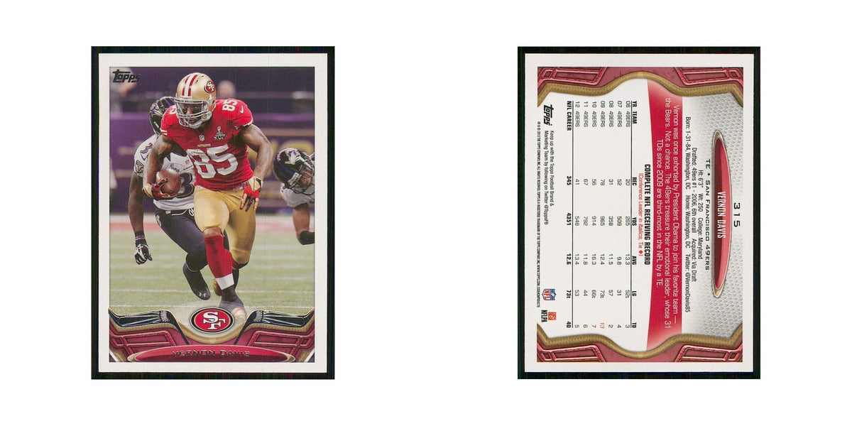 2013 Topps Vernon Davis 49ers #315