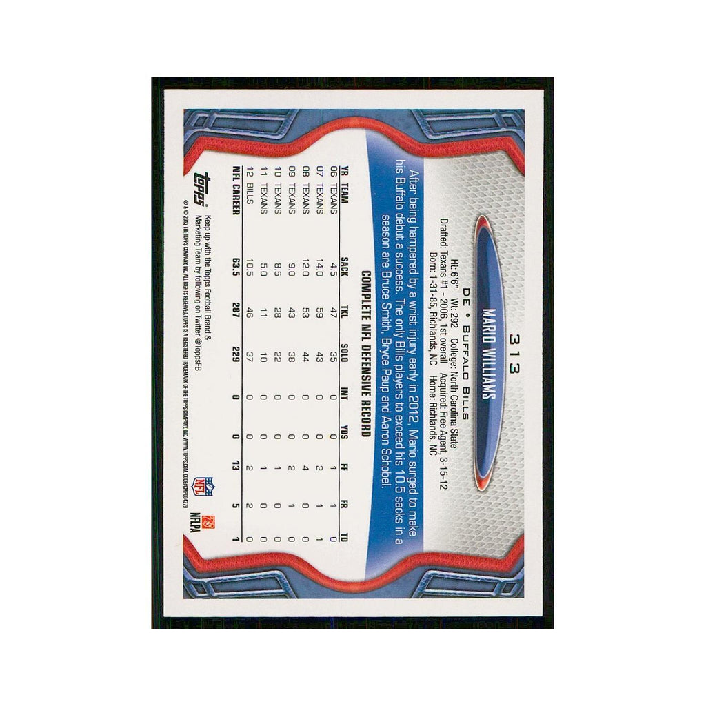 2013 Topps Mario Williams Bills #313