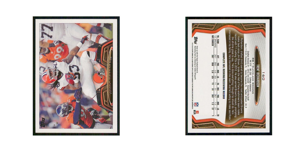 2013 Topps Trent Richardson Browns #160