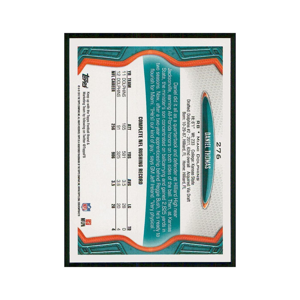 2013 Topps Daniel Thomas Dolphins #276