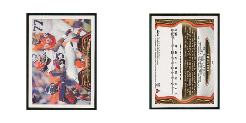 2013 Topps Trent Richardson Browns #160