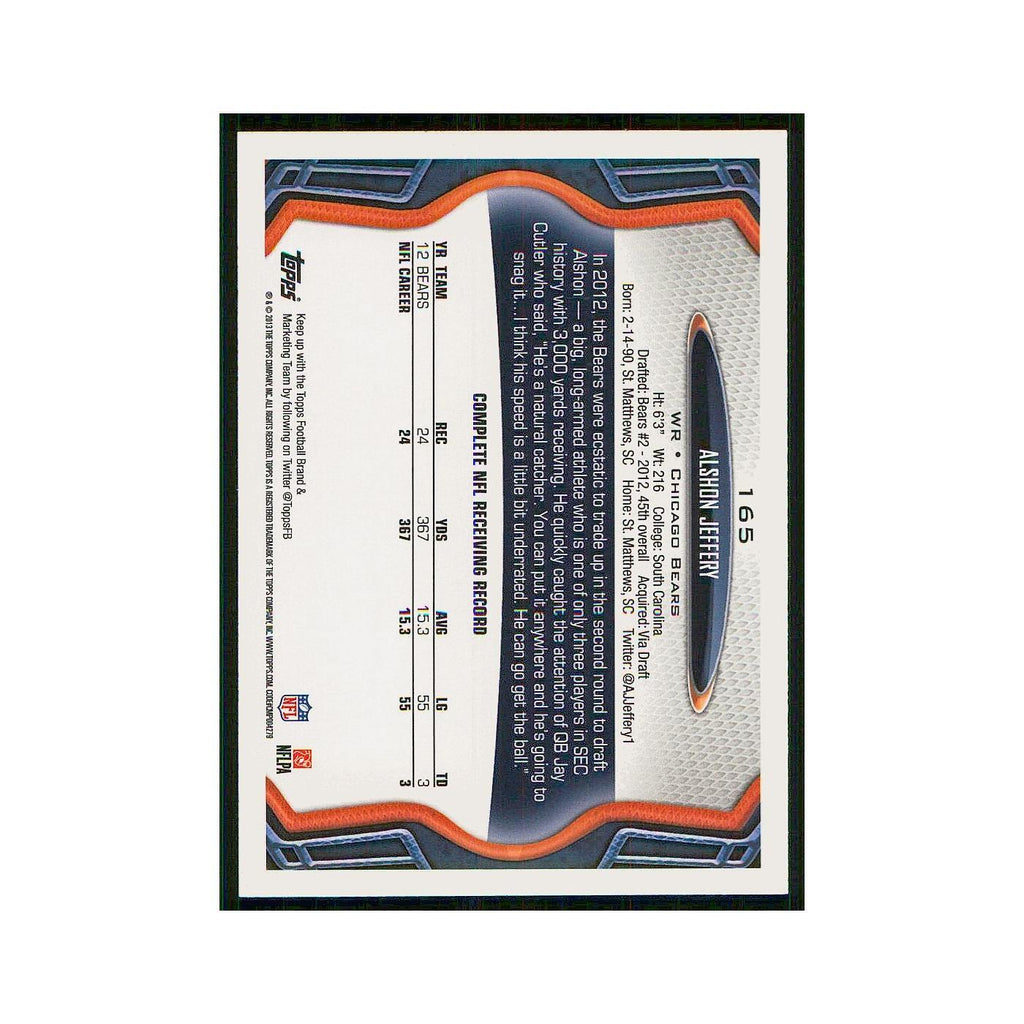 2013 Topps Alshon Jeffery Bears #165