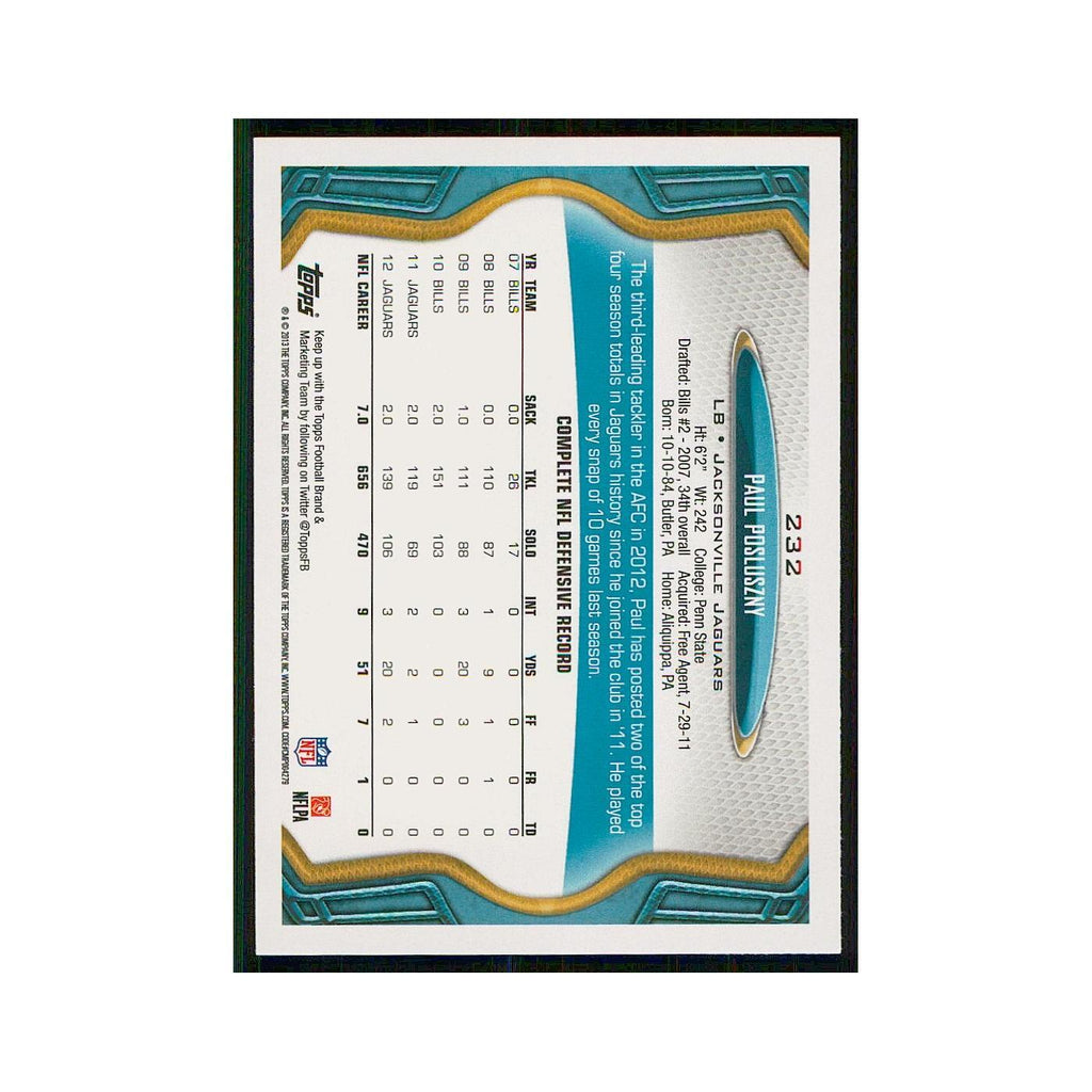 2013 Topps Paul Posluszny Jaguars #232
