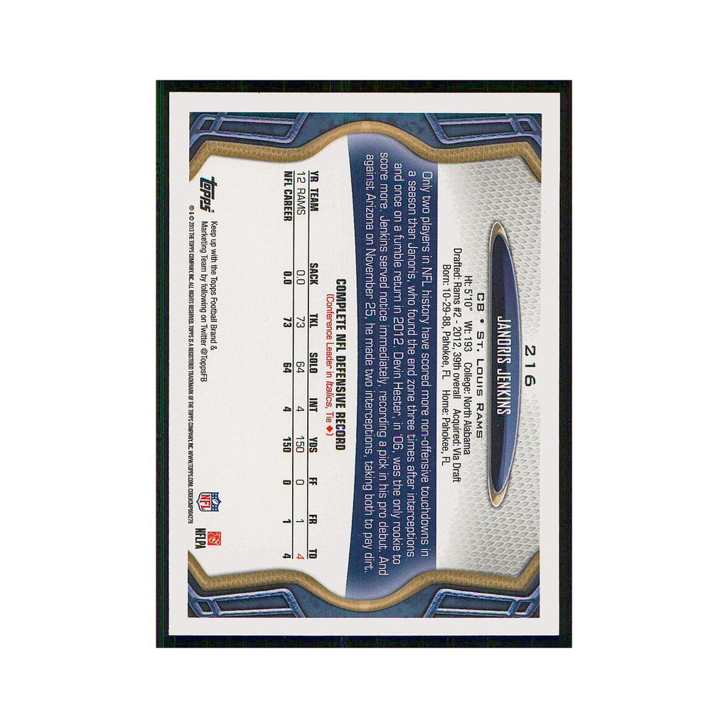 2013 Topps Janoris Jenkins St. Louis Rams #216