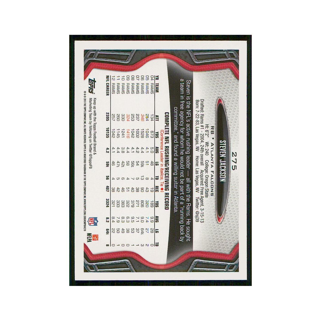 2013 Topps Steven Jackson Falcons #275
