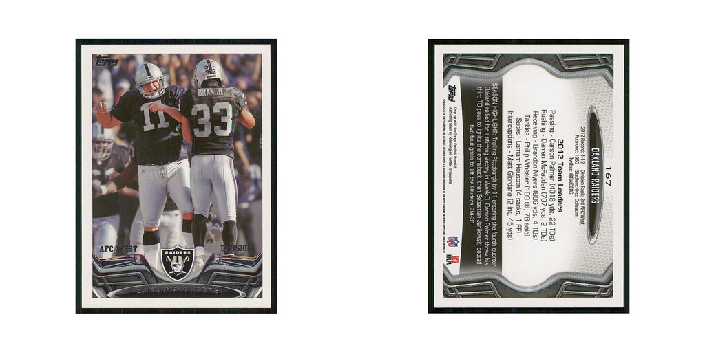 2013 Topps Oakland Raiders Raiders #167
