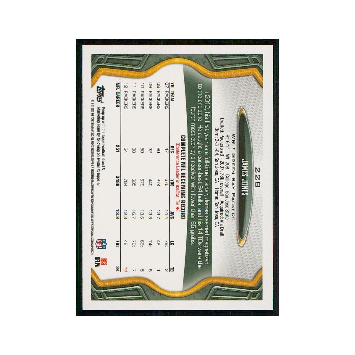 2013 Topps James Jones Packers #228