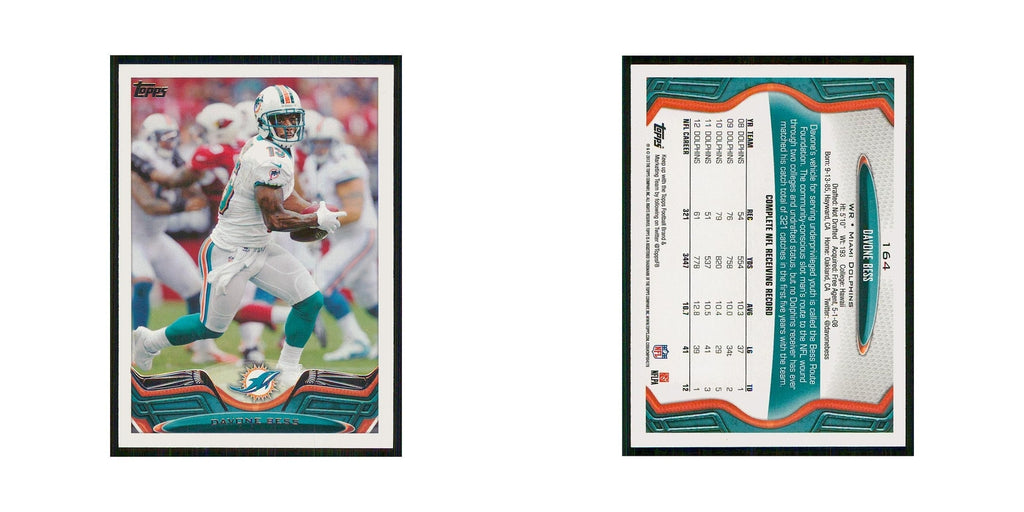 2013 Topps Davone Bess Dolphins #164