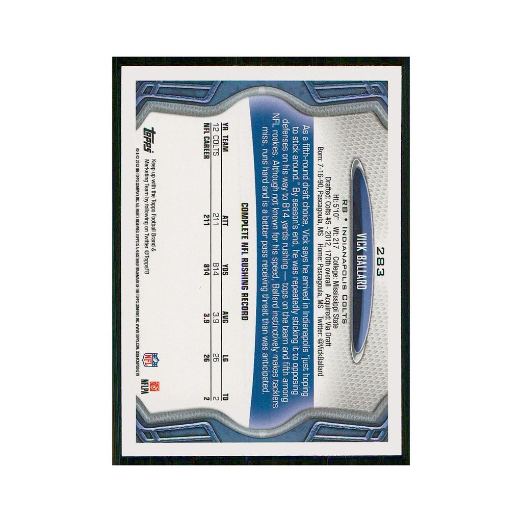 2013 Topps Vick Ballard Colts #283