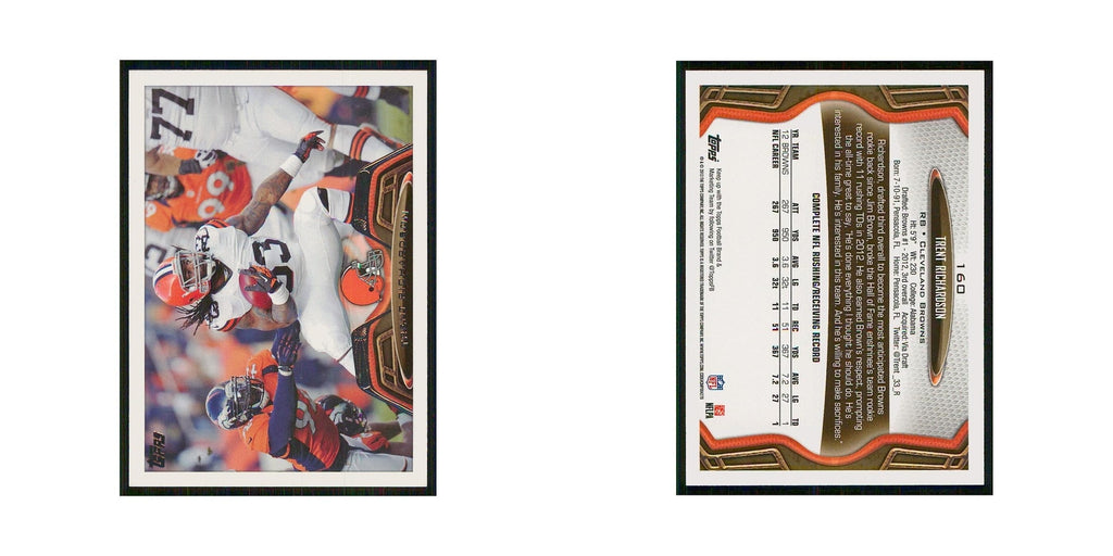 2013 Topps Trent Richardson Browns #160
