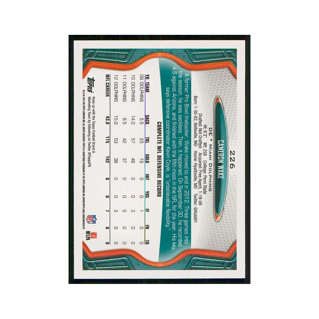 2013 Topps Cameron Wake Dolphins #226