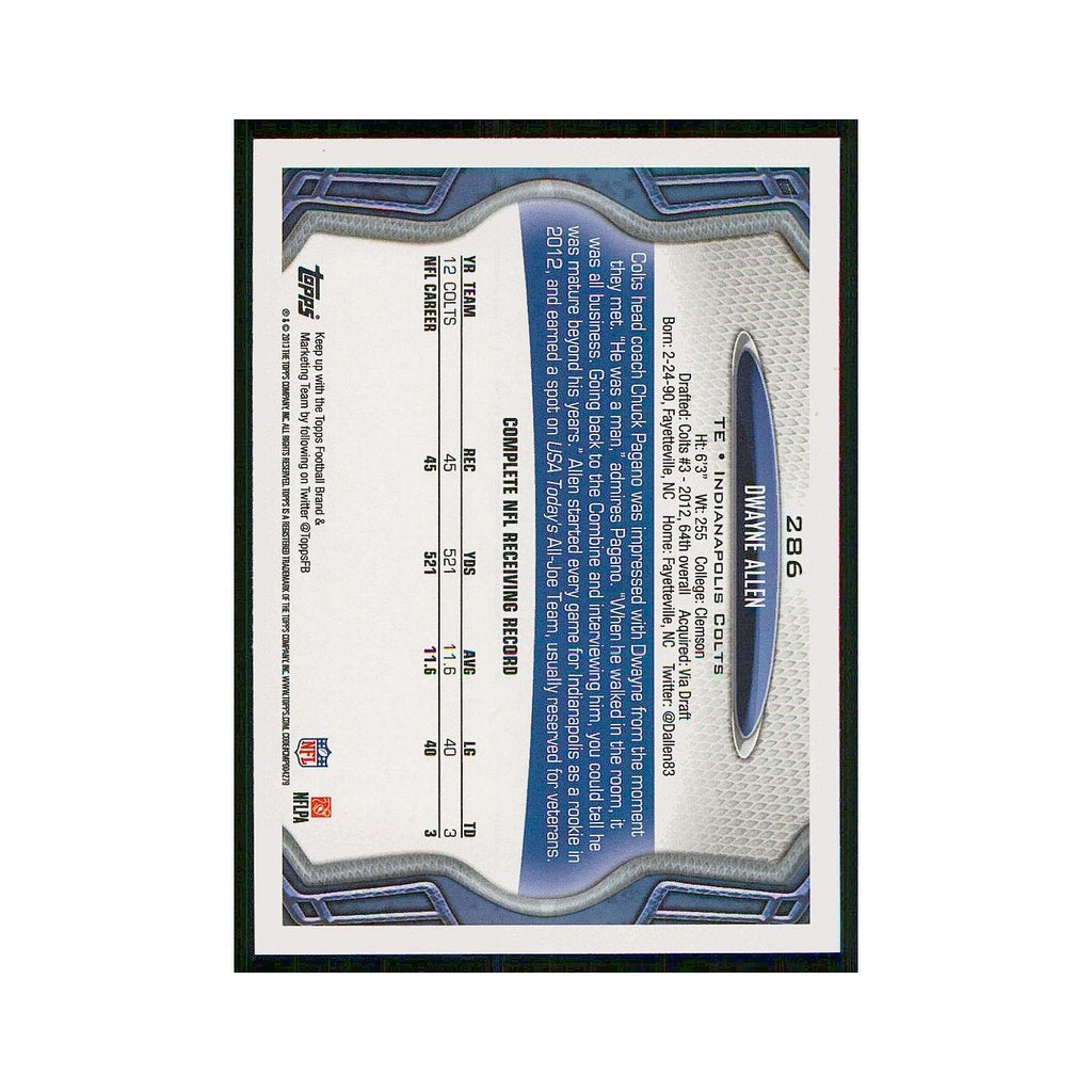 2013 Topps Dwayne Allen Colts #286