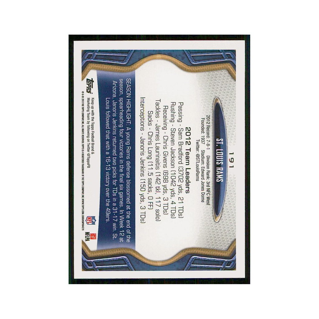 2013 Topps St. Louis Rams St. Louis Rams #191