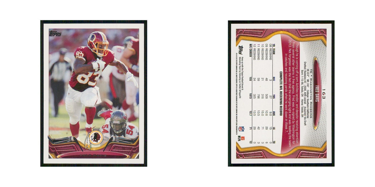 2013 Topps Fred Davis Redskins #163