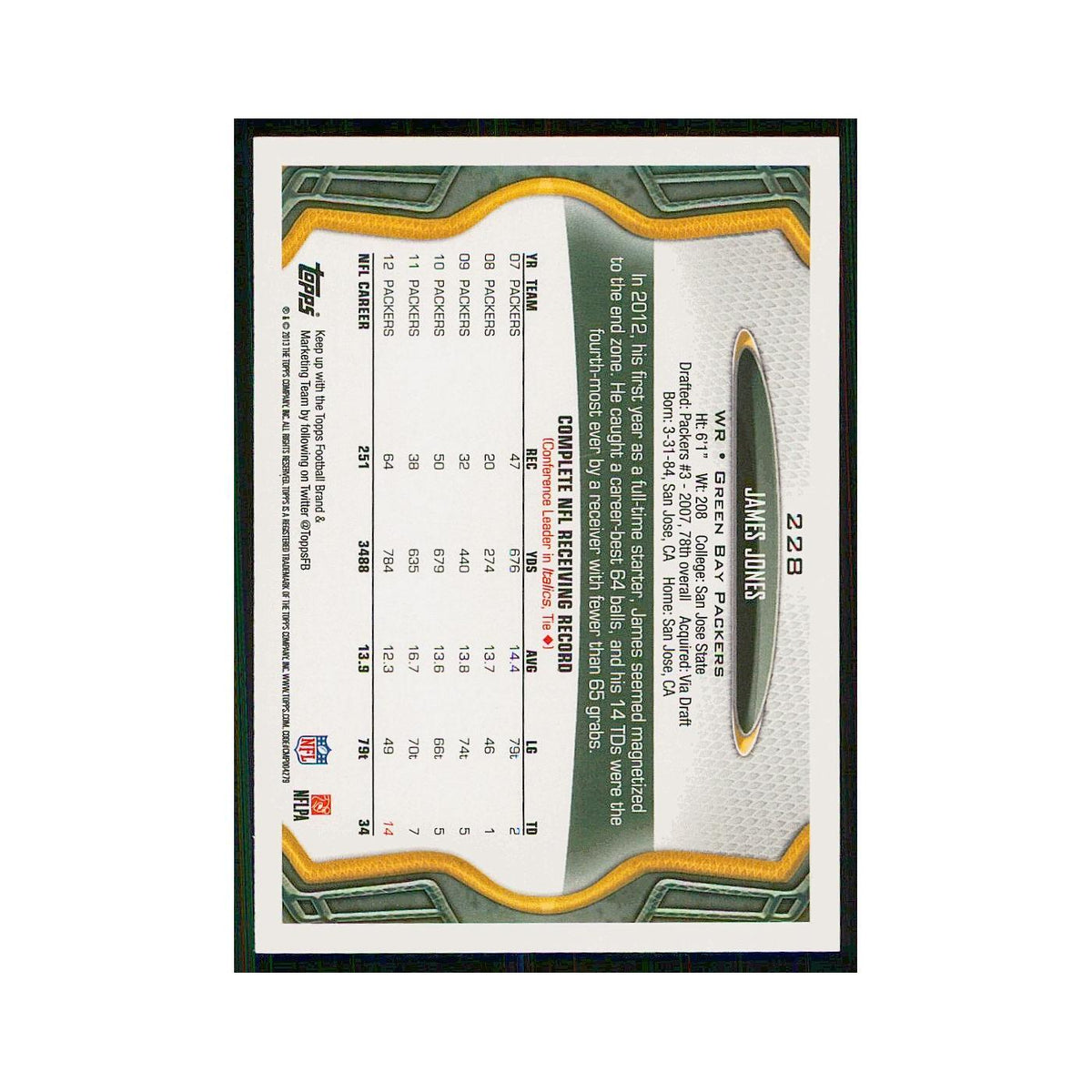 2013 Topps James Jones Packers #228