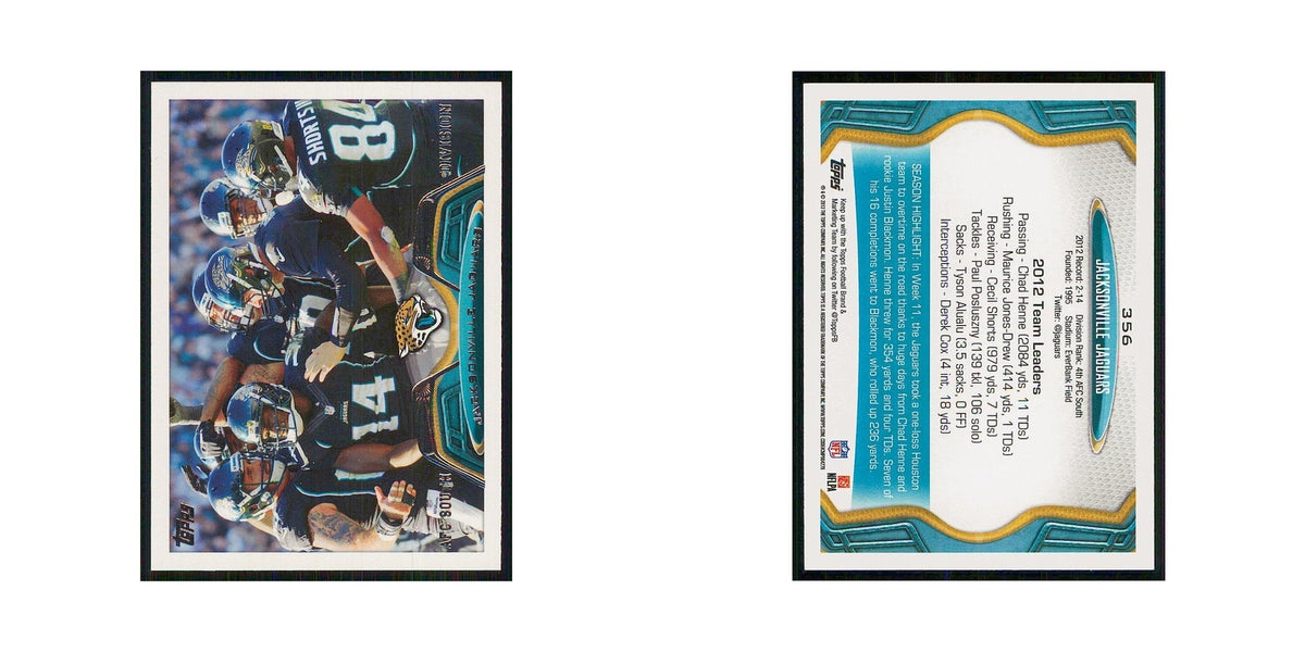 2013 Topps Jacksonville Jaguars Jaguars #356