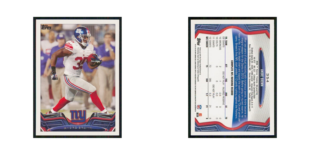 2013 Topps Andre Brown Giants #354