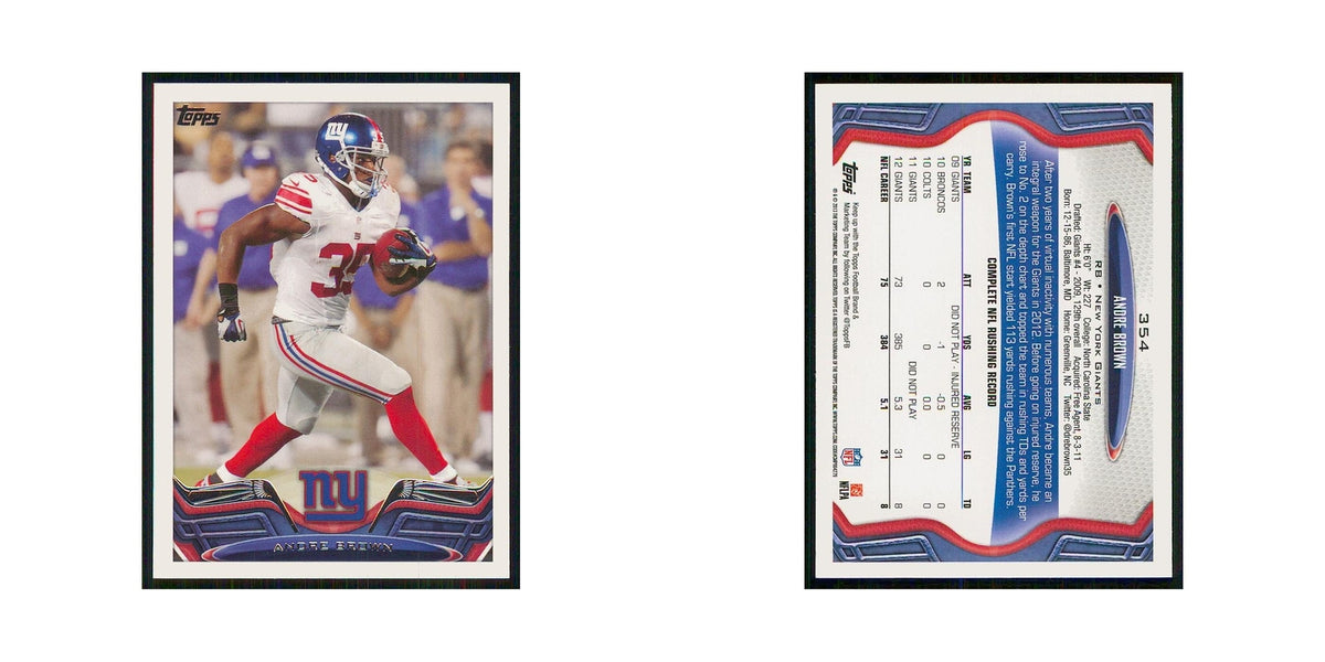 2013 Topps Andre Brown Giants #354