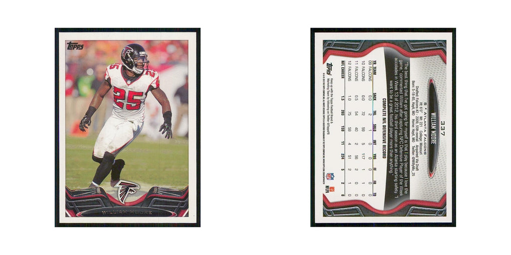 2013 Topps William Moore Falcons #337
