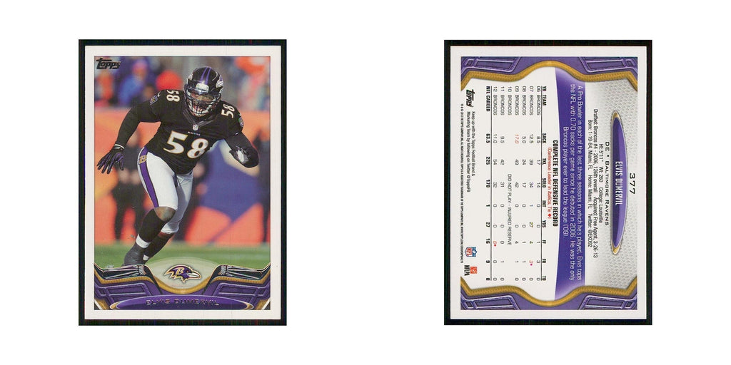2013 Topps Elvis Dumervil Ravens #377