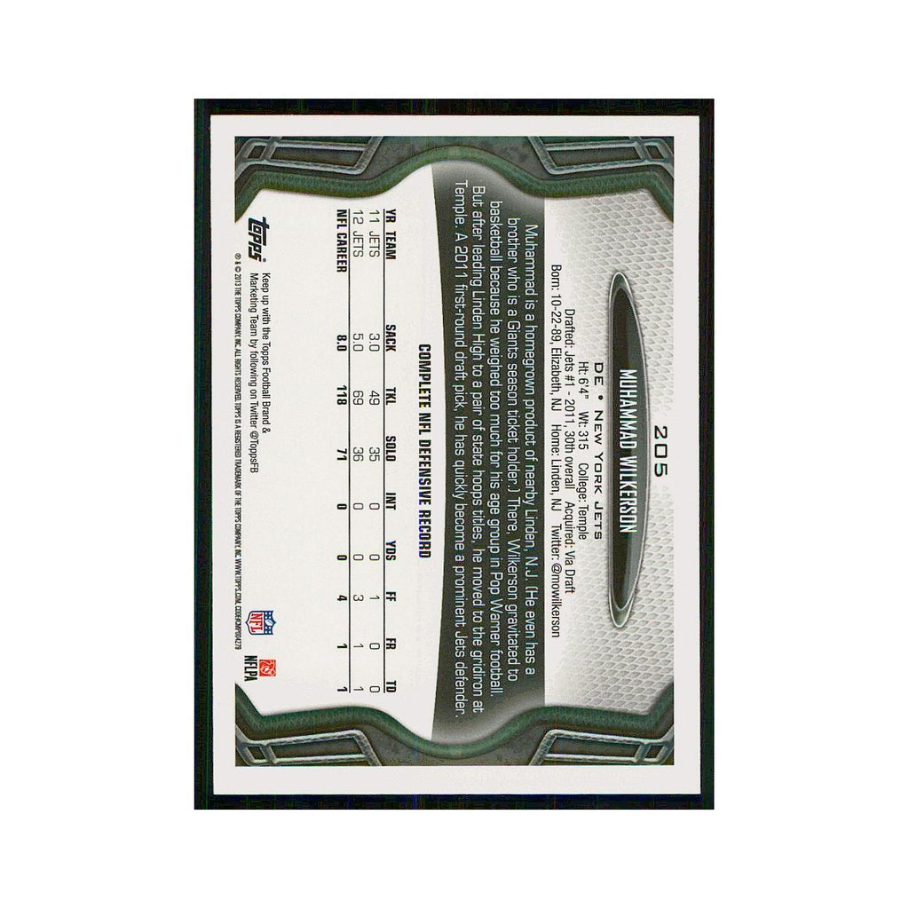 2013 Topps Muhammad Wilkerson Jets #205