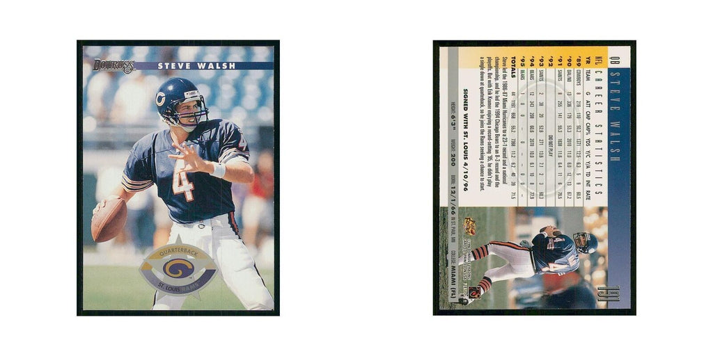 1996 Donruss Steve Walsh St. Louis Rams #191