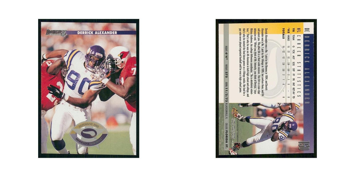 1996 Donruss Derrick Alexander DE Vikings #150