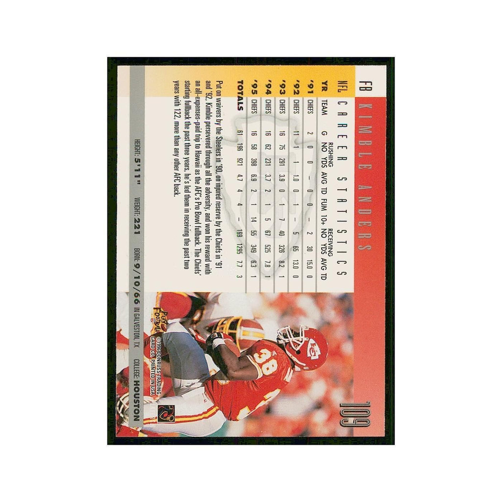 1996 Donruss Kimble Anders Chiefs #109
