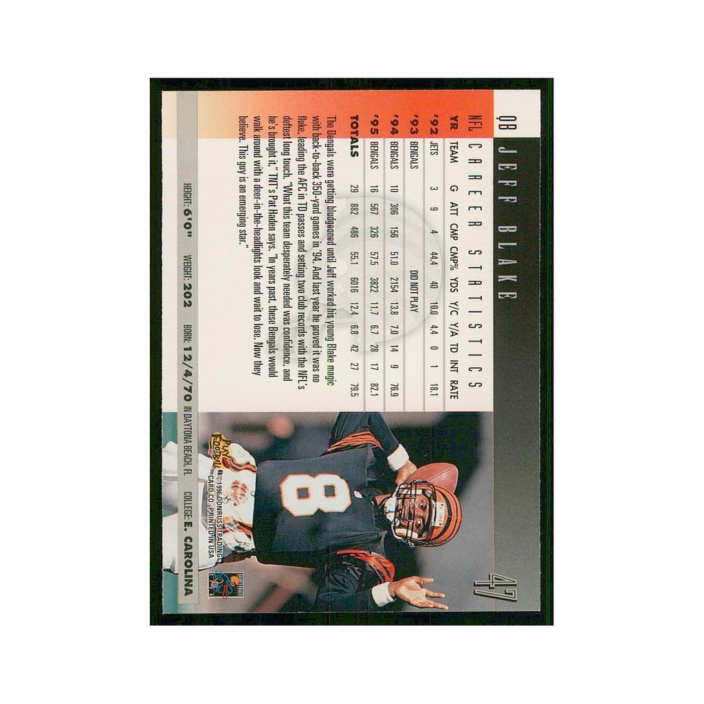 1996 Donruss Jeff Blake Bengals #47
