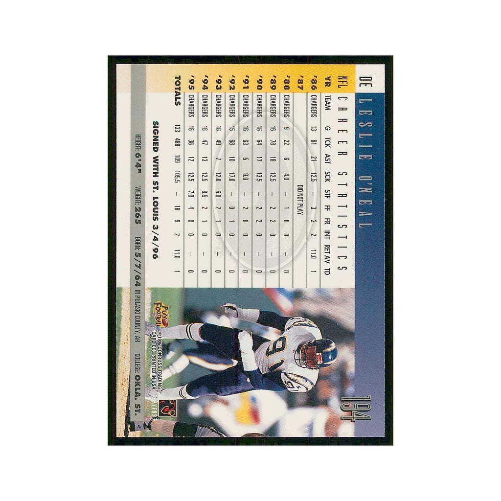 1996 Donruss Leslie O'Neal St. Louis Rams #194