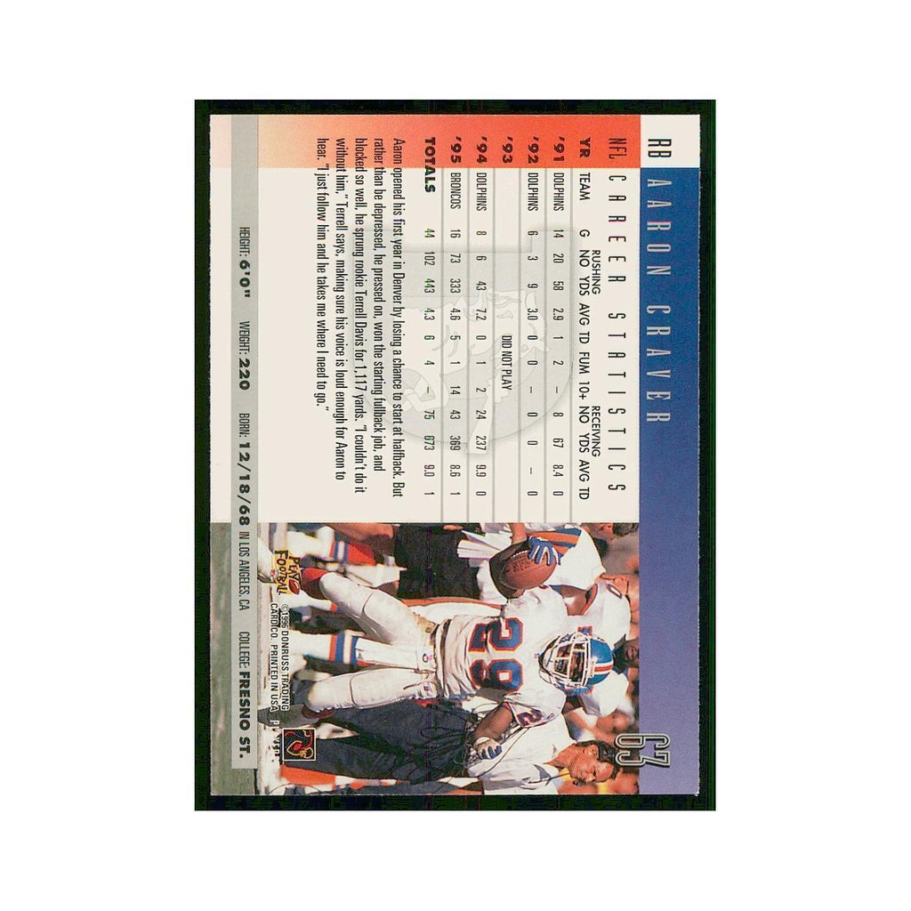 1996 Donruss Aaron Craver #63