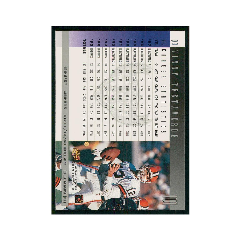 1996 Donruss Vinny Testaverde Ravens #101
