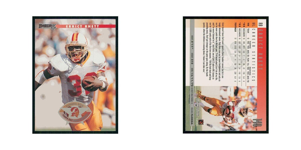 1996 Donruss Errict Rhett Buccaneers #140