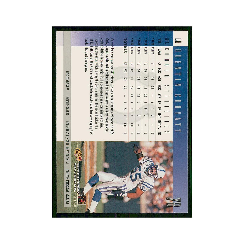 1996 Donruss Quentin Coryatt Colts #78