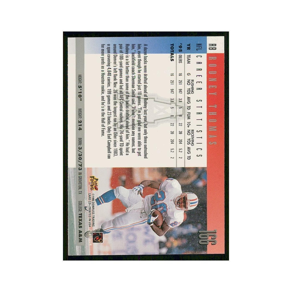 1996 Donruss Rodney Thomas Houston Oilers #166