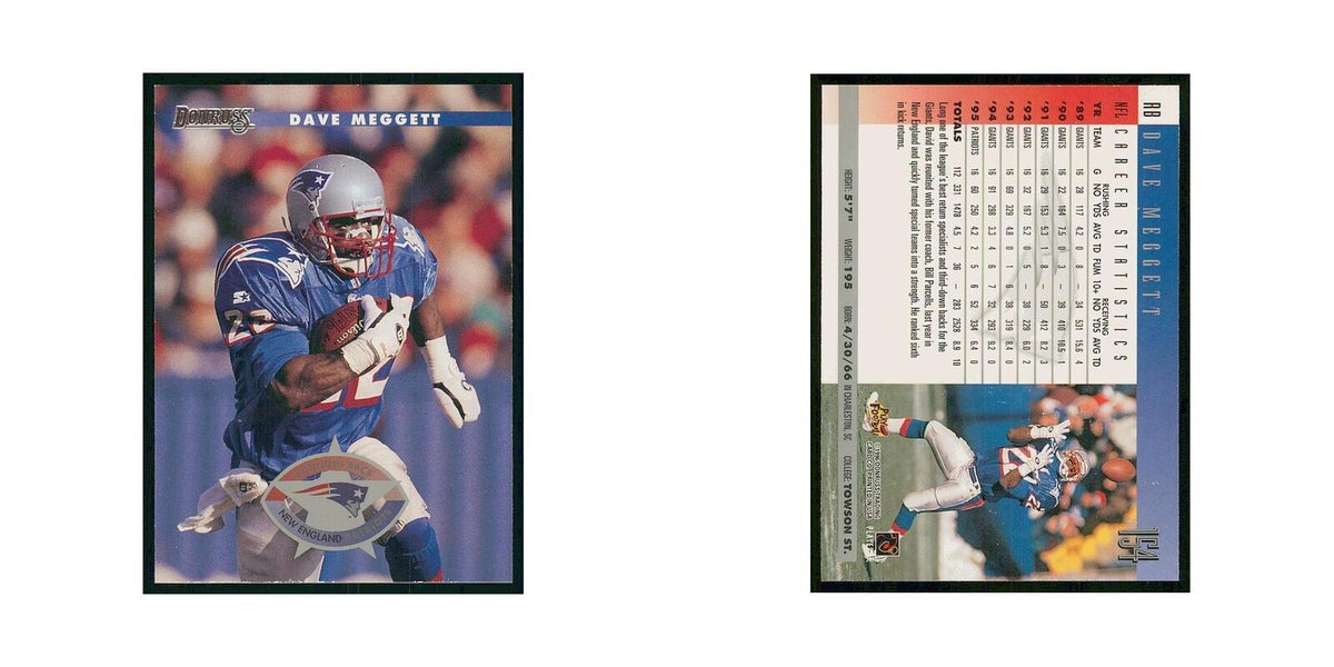 1996 Donruss Dave Meggett Patriots #154