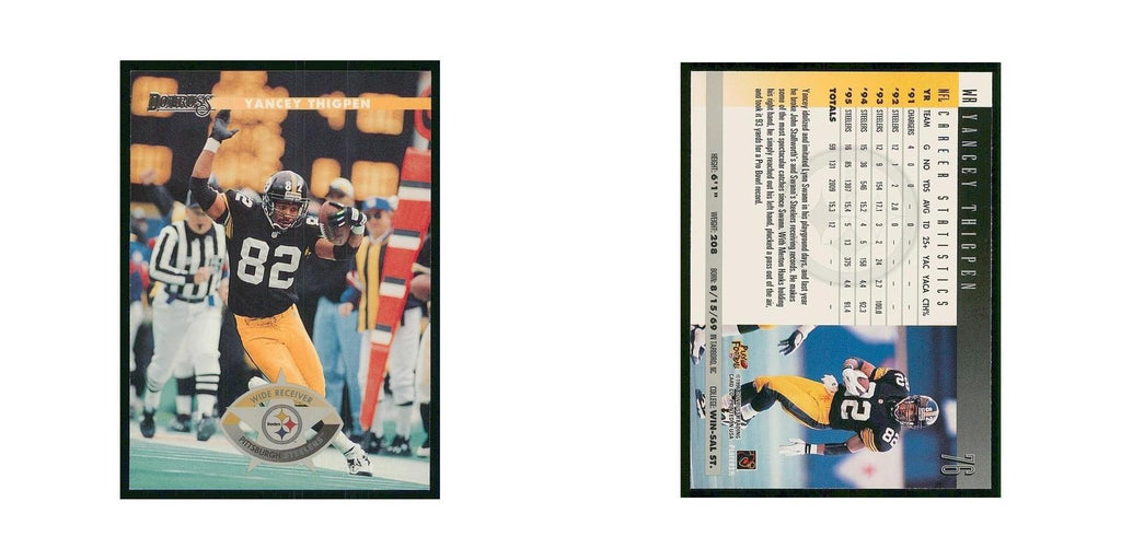 1996 Donruss Yancey Thigpen Steelers #76