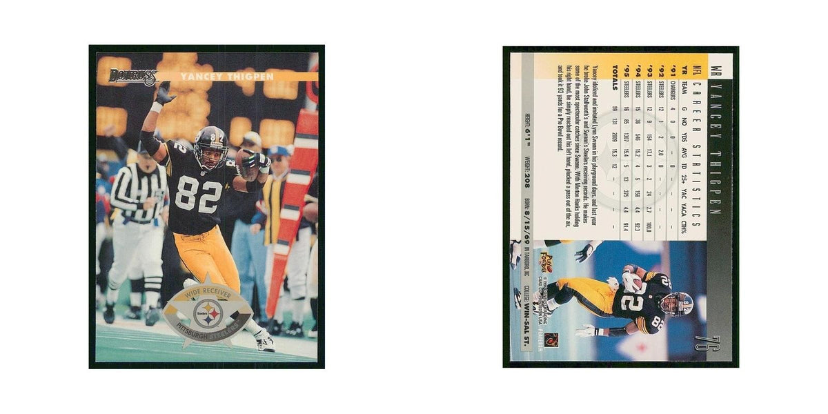 1996 Donruss Yancey Thigpen Steelers #76