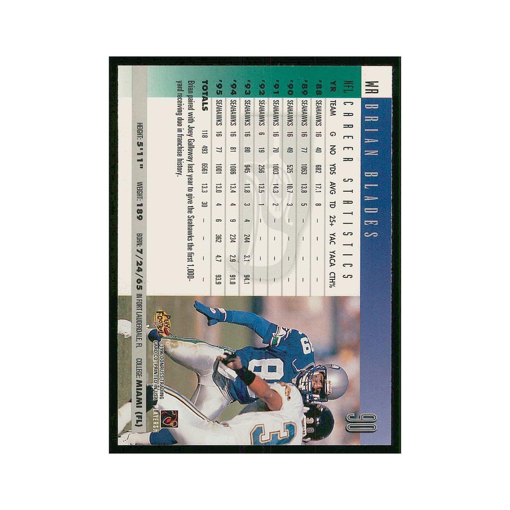 1996 Donruss Brian Blades Seahawks #90