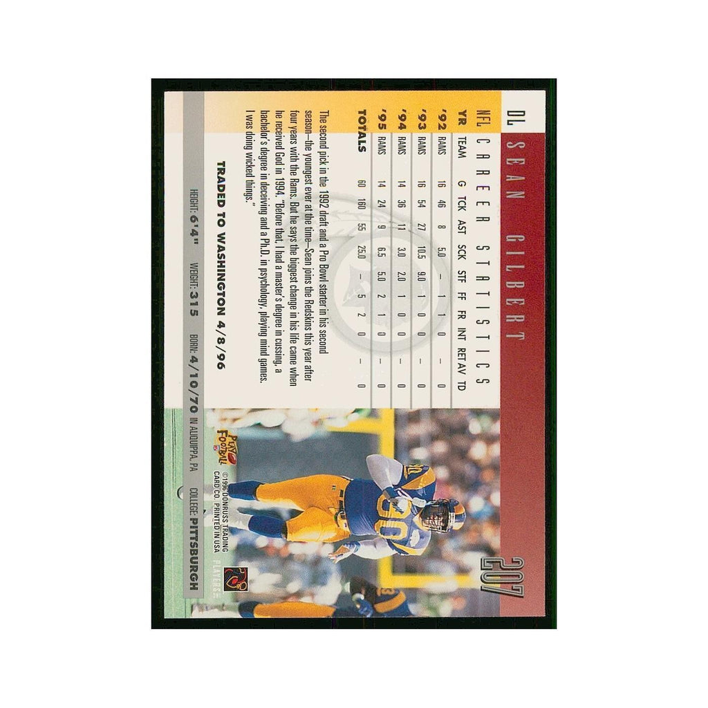 1996 Donruss Sean Gilbert Redskins #207