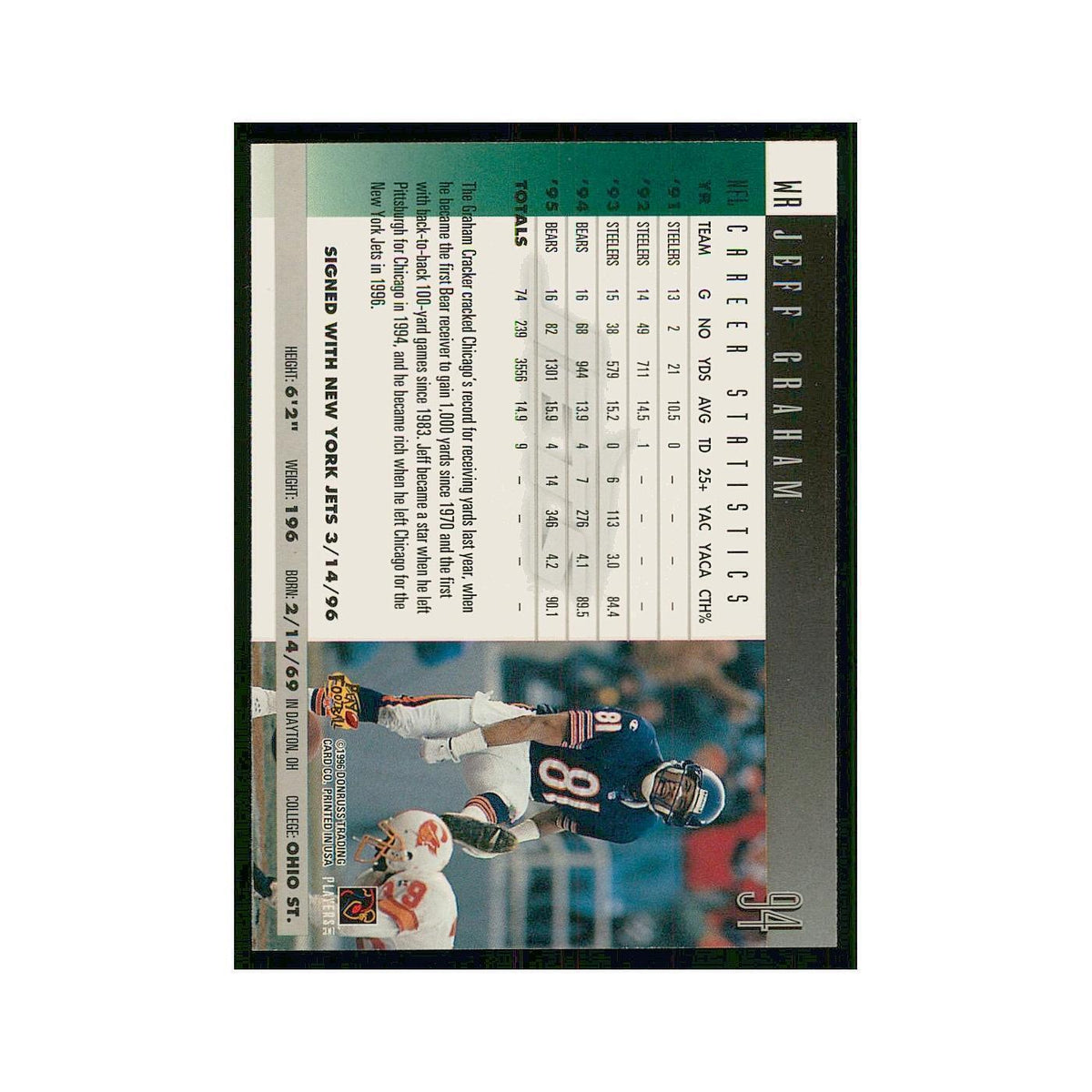 1996 Donruss Willie Jackson Jaguars #25