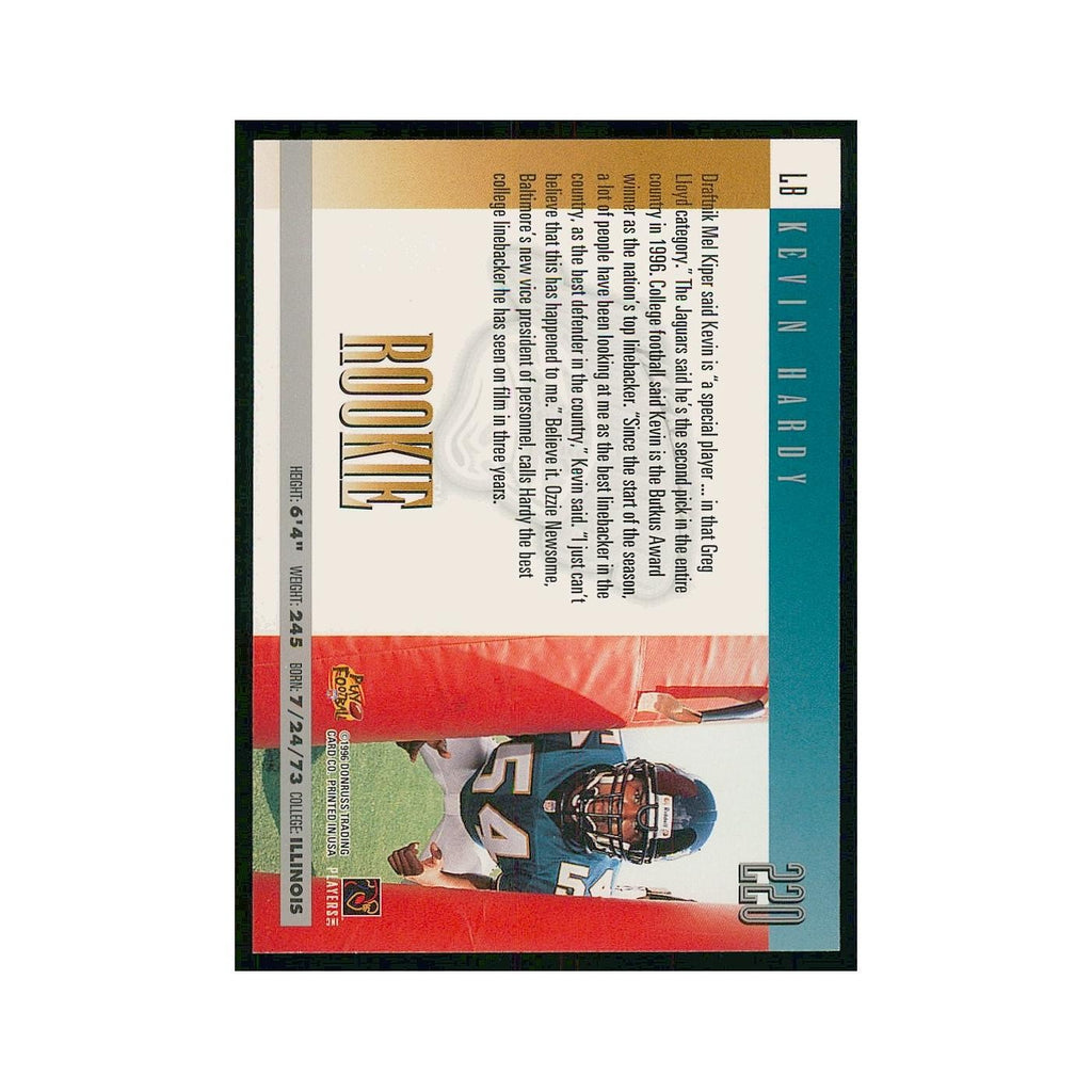 1996 Donruss Kevin Hardy RC Jaguars #220