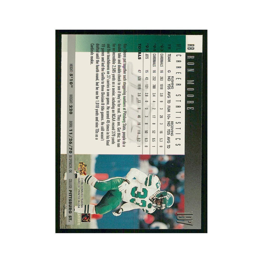 1996 Donruss Ronald Moore Jets #197
