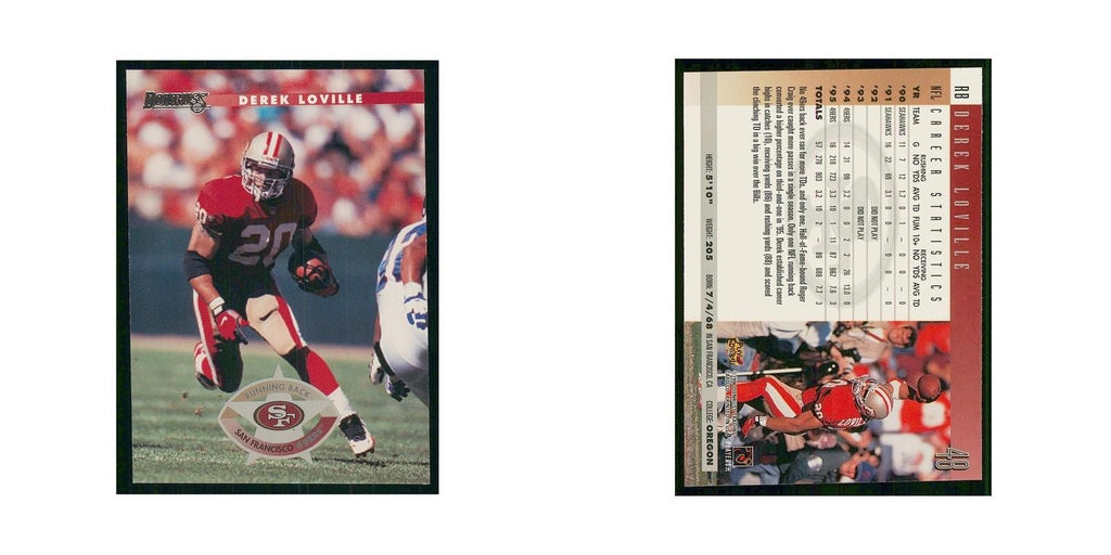 1996 Donruss Derek Loville 49ers #48